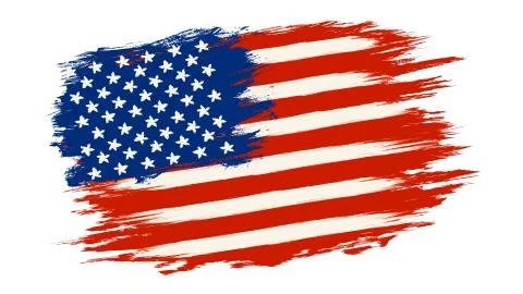 Vector vintage American flag Illustration