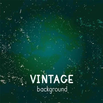 Vector vintage background. Grunge texture of old paper. Green. Stock Illustration