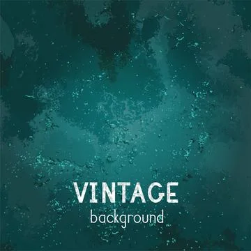 Vector vintage background. Grunge texture of old paper. Green. Stock Illustration