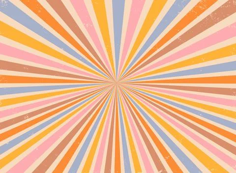 Vector vintage background for poster. Retro grunge groovy poster. Stock Illustration