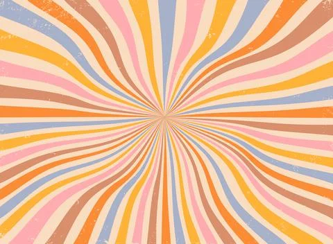 Vector vintage background for poster. Retro grunge groovy poster. Stock Illustration