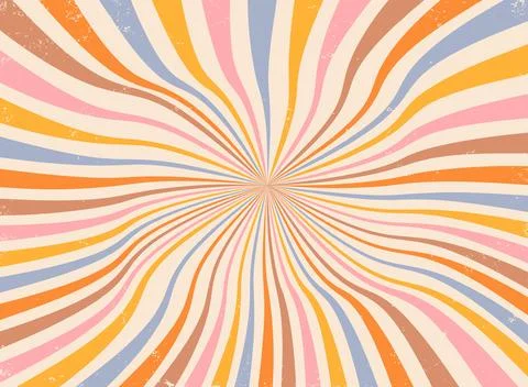 Vector vintage background for poster. Retro grunge groovy poster. Stock Illustration