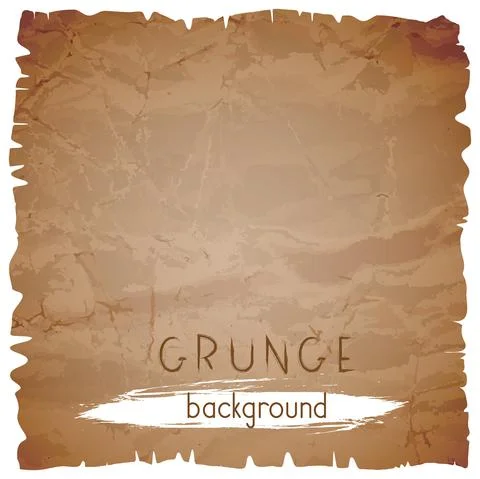 Vector vintage background with torn edges. Grunge texture of old paper. Stock Illustration