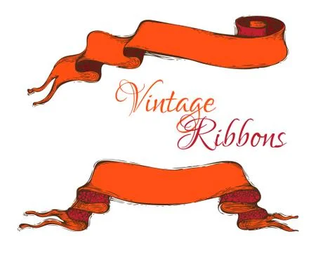 Vector vintage banners. Stock Illustration