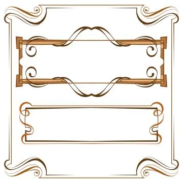 Vector. vintage beautiful elegant frame. set of elements for design イラスト素材