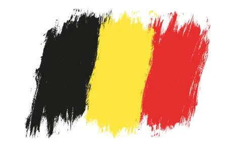 Vector vintage Belgium flag Stock Illustration