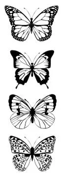 Vector vintage butterflies Stock Illustration