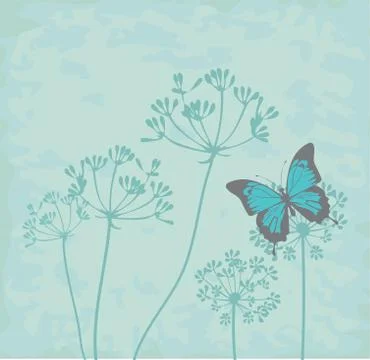 Vector vintage butterflies Stock Illustration