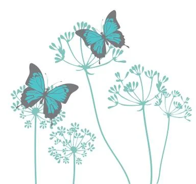 Vector vintage butterflies Stock Illustration