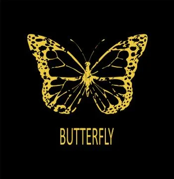 Vector vintage butterfly Stock Illustration