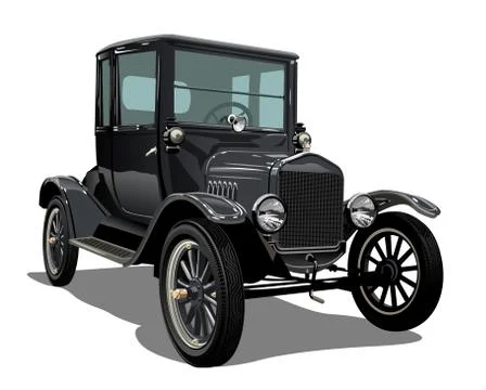 Vector vintage car Stock Illustration