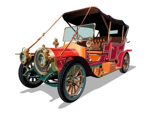 Vector vintage car Stock Illustration