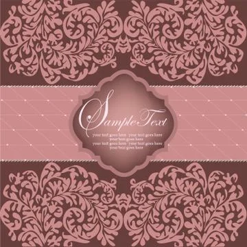 Vector vintage card design Stock Illustration