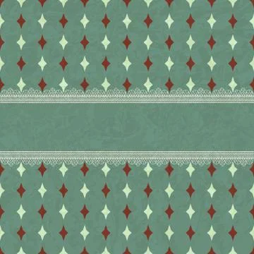Vector vintage card with lacy borders Illustrazione stock