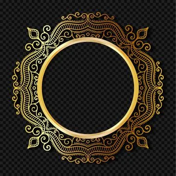 Vector vintage circle frames, made of lace with shadow. Illustrazione stock
