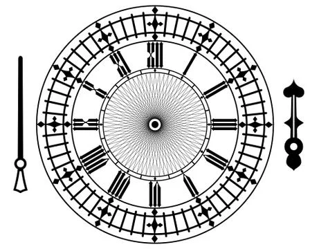 Vector vintage clock Stock-Illustration