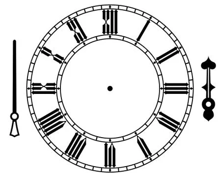 Vector vintage clock Stock Illustration