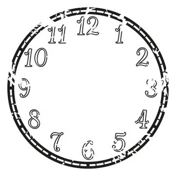 Vector vintage clock Stock Illustration