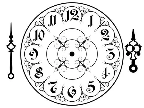 Vector vintage clock Stock Illustration