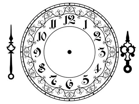 Vector vintage clock Stock Illustration