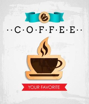 Vector vintage coffee poster Stock Illustration