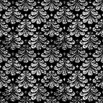 Vector vintage damask seamless pattern element. Stock Illustration