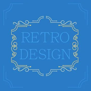 Vector vintage decorative frames. Illustrazione stock