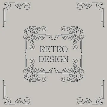 Vector vintage decorative frames. Stock Illustration