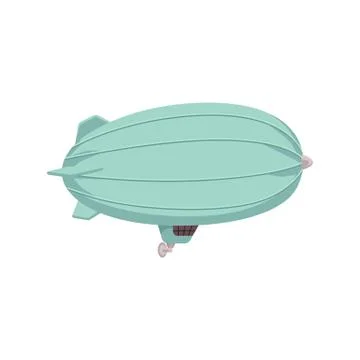 Vector vintage dirigible airship blimp sketch icon 스톡 일러스트