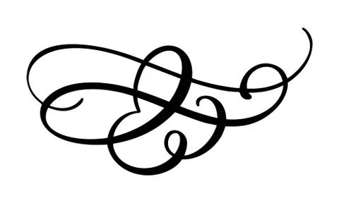 Vector vintage elegant divider or separator, swirl or corner decorative ornament Stock Illustration