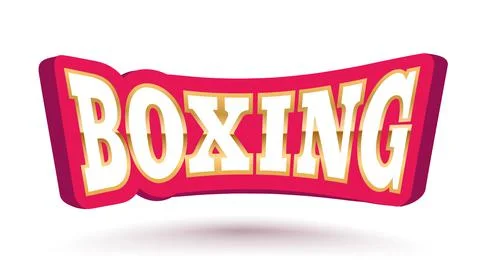 Vector vintage emblem for boxing. Illustrazione stock