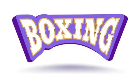 Vector vintage emblem for boxing. 스톡 일러스트