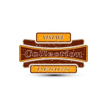 The vector vintage emblem for you design Stock Illustration