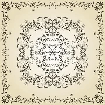 Vector vintage floral composition Illustrazione stock