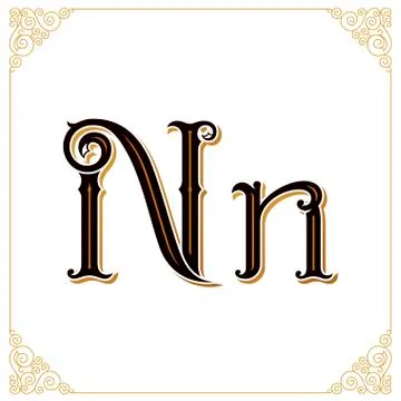 Vector Vintage Font. Letter and monogram in the calligraphic style. Qualitative Stock Illustration