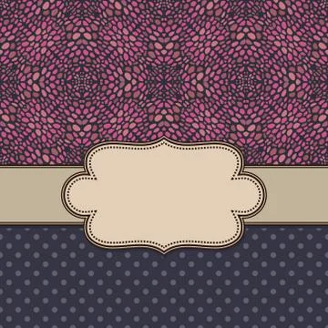 Vector vintage frame with drops and text place Stock Illustration