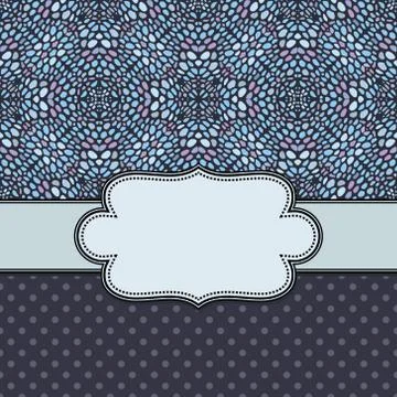 Vector vintage frame with drops and text place Stock Illustration