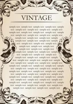 Vector vintage frame Stock Illustration