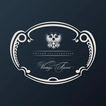 Vector vintage frame with ornament Stock Illustration