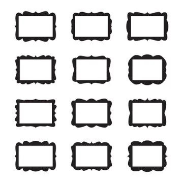 Vector Vintage Frame Set Stock Illustration