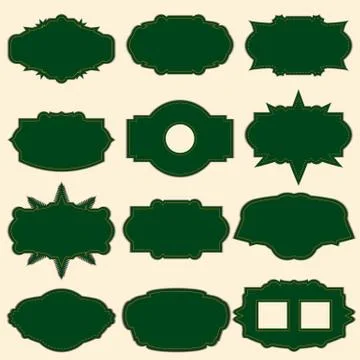 Vector Vintage Frame Set Stock Illustration