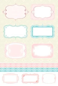 Vector vintage frames Stock Illustration