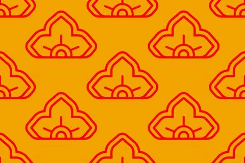 Vector vintage geometric Thai seamless pattern in retro style. Thai ornament. Stock Illustration