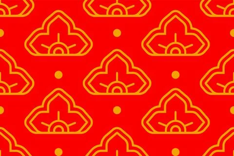 Vector vintage geometric Thai seamless pattern in retro style. Thai ornament. Stock Illustration