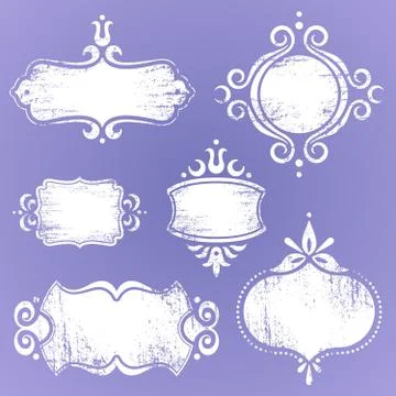Vector vintage grunge frames Stock Illustration