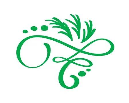 Vector vintage hand drawn decorative calligraphic design elements. Flourish C Stock Illustration