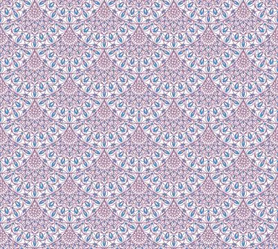 Vector vintage hand drawn seamless pattern 스톡 일러스트