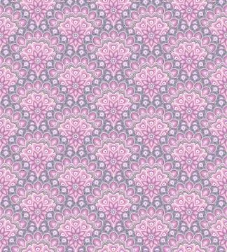 Vector vintage hand drawn seamless pattern Stock Illustration