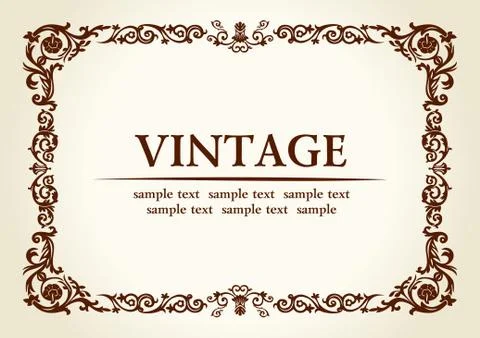 Vector vintage heraldic imperial frame Stock Illustration