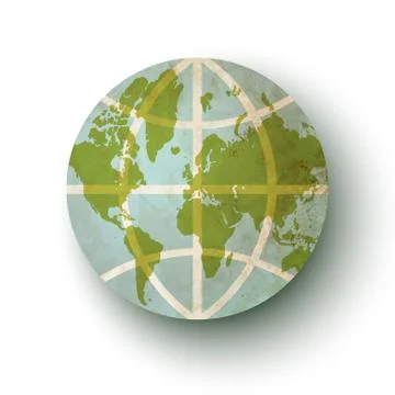 Vector vintage icon Earth planet Stock-Illustration